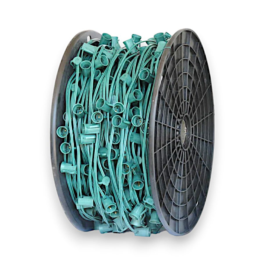 Green C9 500' 12 & 15" Spacing Socket Spools