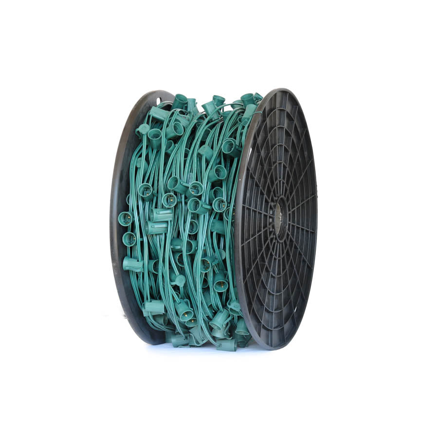 Green C9 500' 12 & 15" Spacing Socket Spools