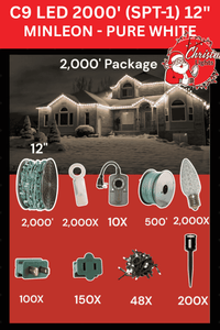 Professional Christmas Lights C9 LED 2000' Contractor Pro Package 12