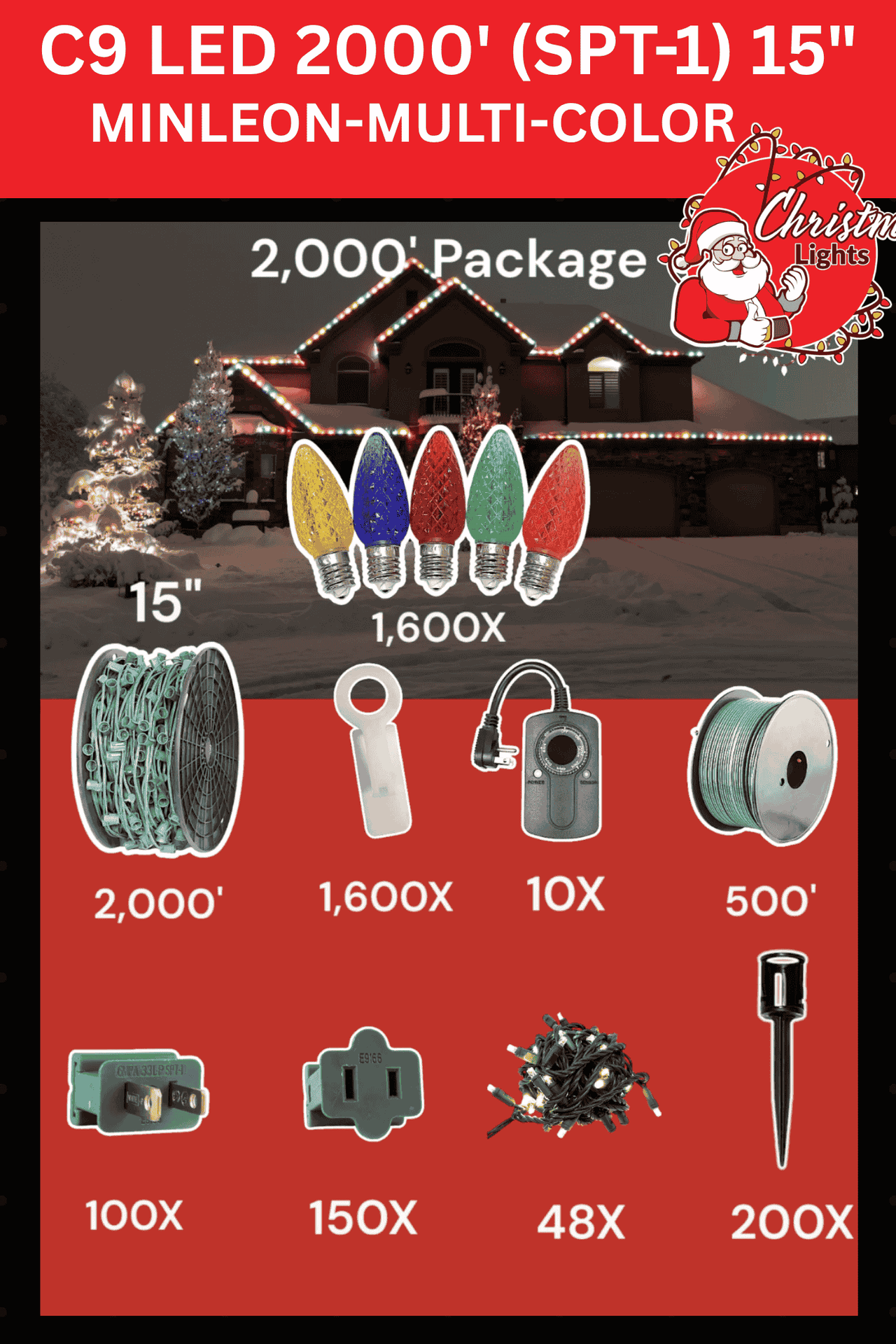 C9 LED 2000' Contractor Pro Package