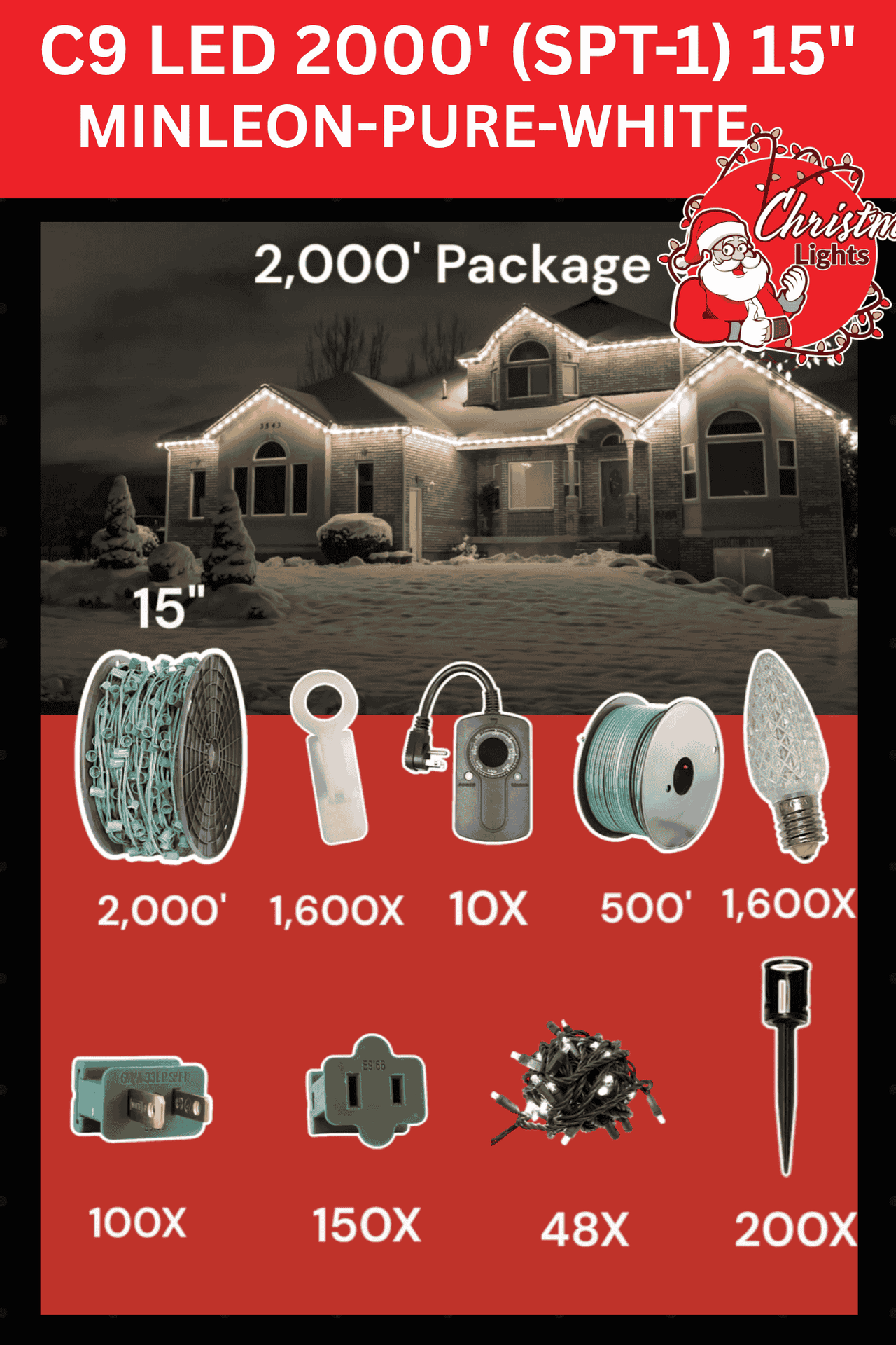 C9 LED 2000' Contractor Pro Package