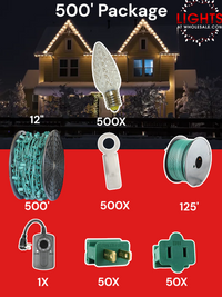 C9 LED 500' Christmas Light Pro Packages
