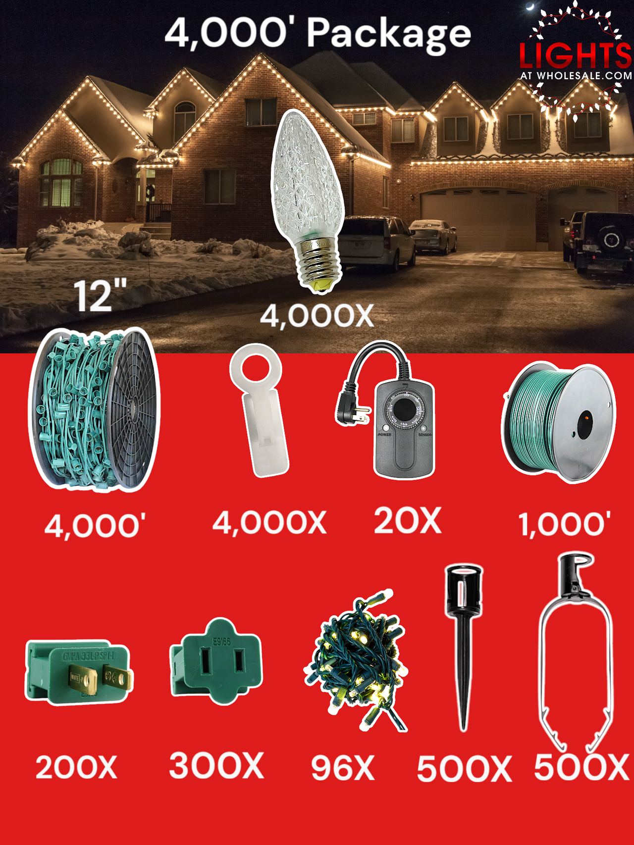 C9 Commercial Elite Bulbs 4000' Contractor Pro Package