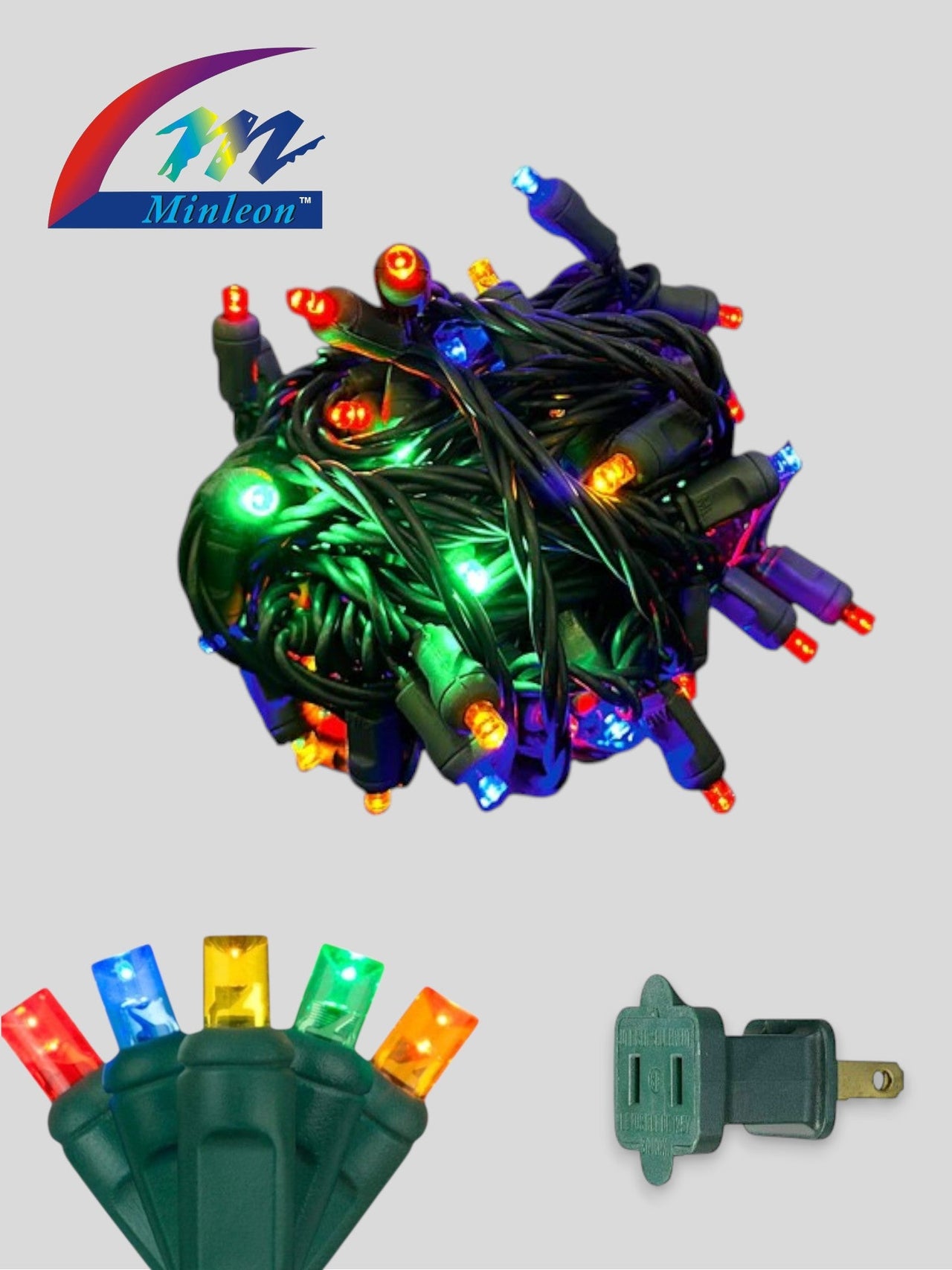 Minleon 50L 6" Spacing Concave LED Mini Lights(Ball)