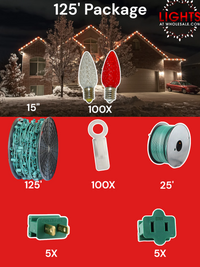 C9 LED 100' & 125' Christmas Light Pro Packages