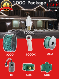 C9 LED 1000' Christmas Light Pro Packages