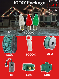 C9 LED 1000' Christmas Light Pro Packages