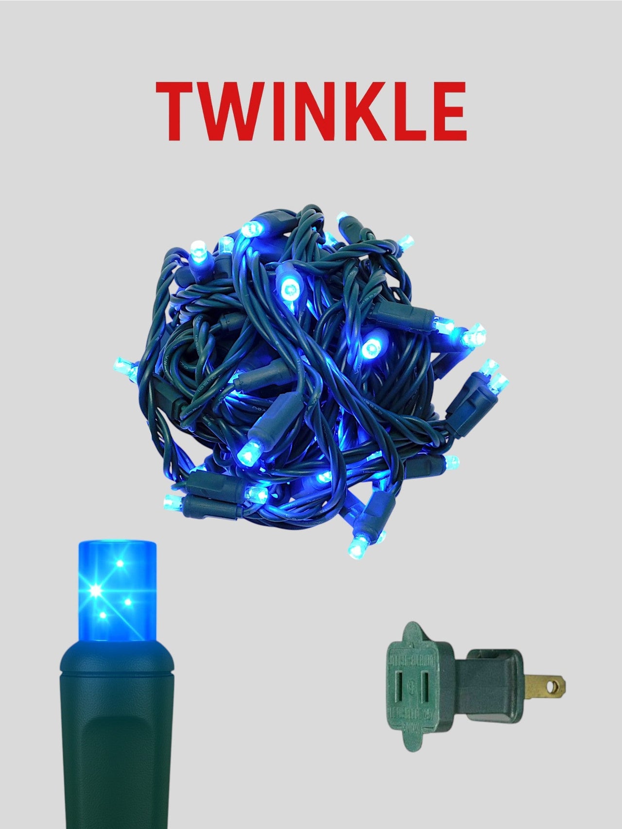 50L 6" Concave Twinkle Mini Christmas Lights Lights
