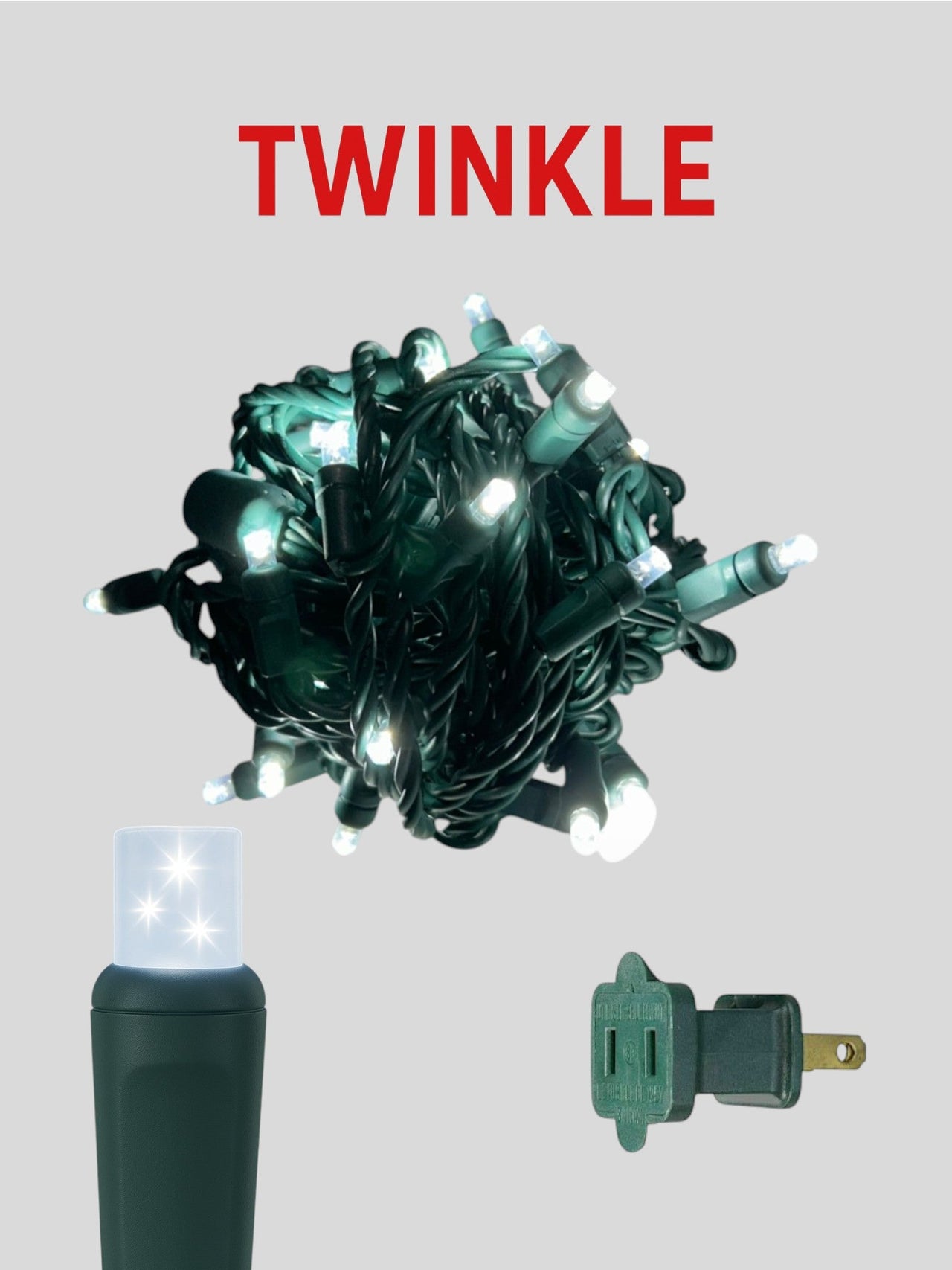 50L 6" Concave Twinkle Mini Christmas Lights Lights