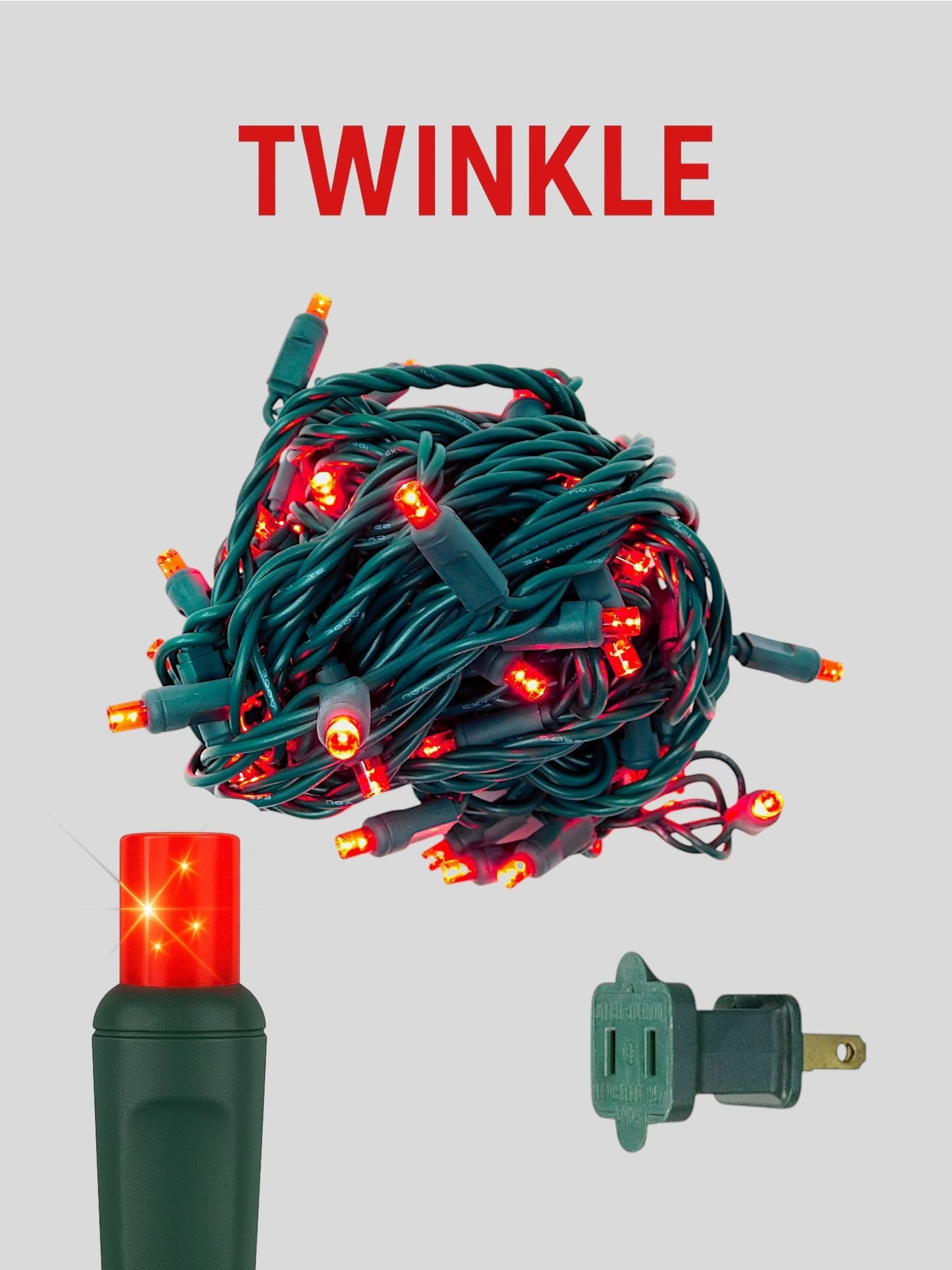 50L 6" Concave Twinkle Mini Christmas Lights Lights