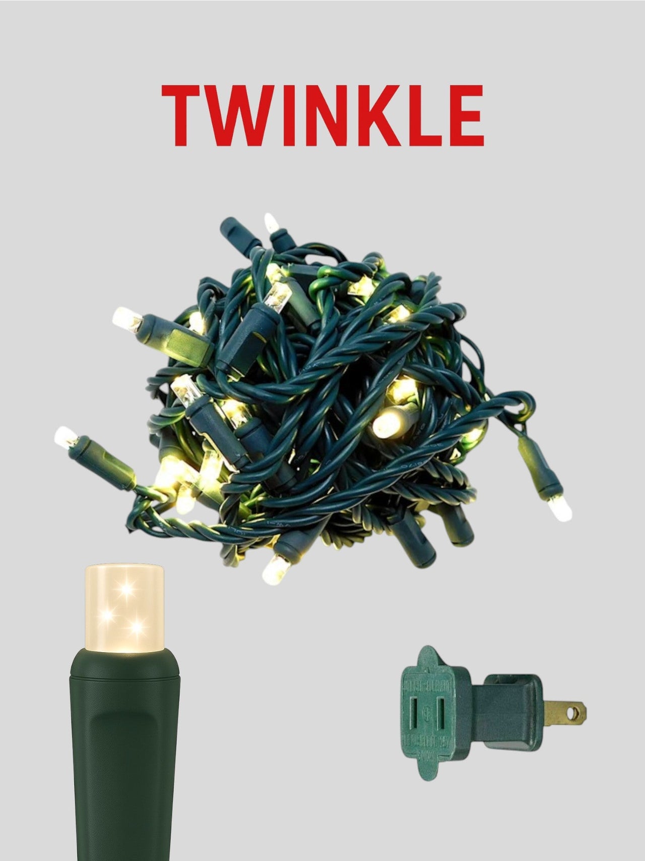 50L 6" Concave Twinkle Mini Christmas Lights Lights