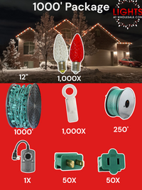 C9 LED 1000' Christmas Light Pro Packages