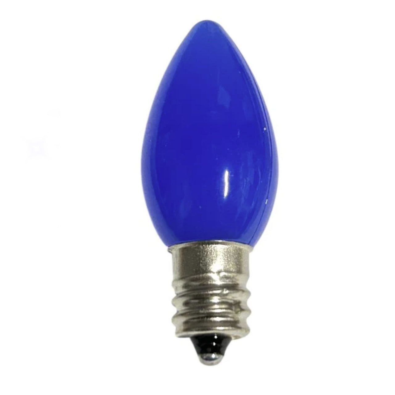 C7 SMD LED Christmas light bulb in blue opaque