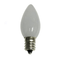 C7 SMD LED Christmas light bulb in cool white opaque