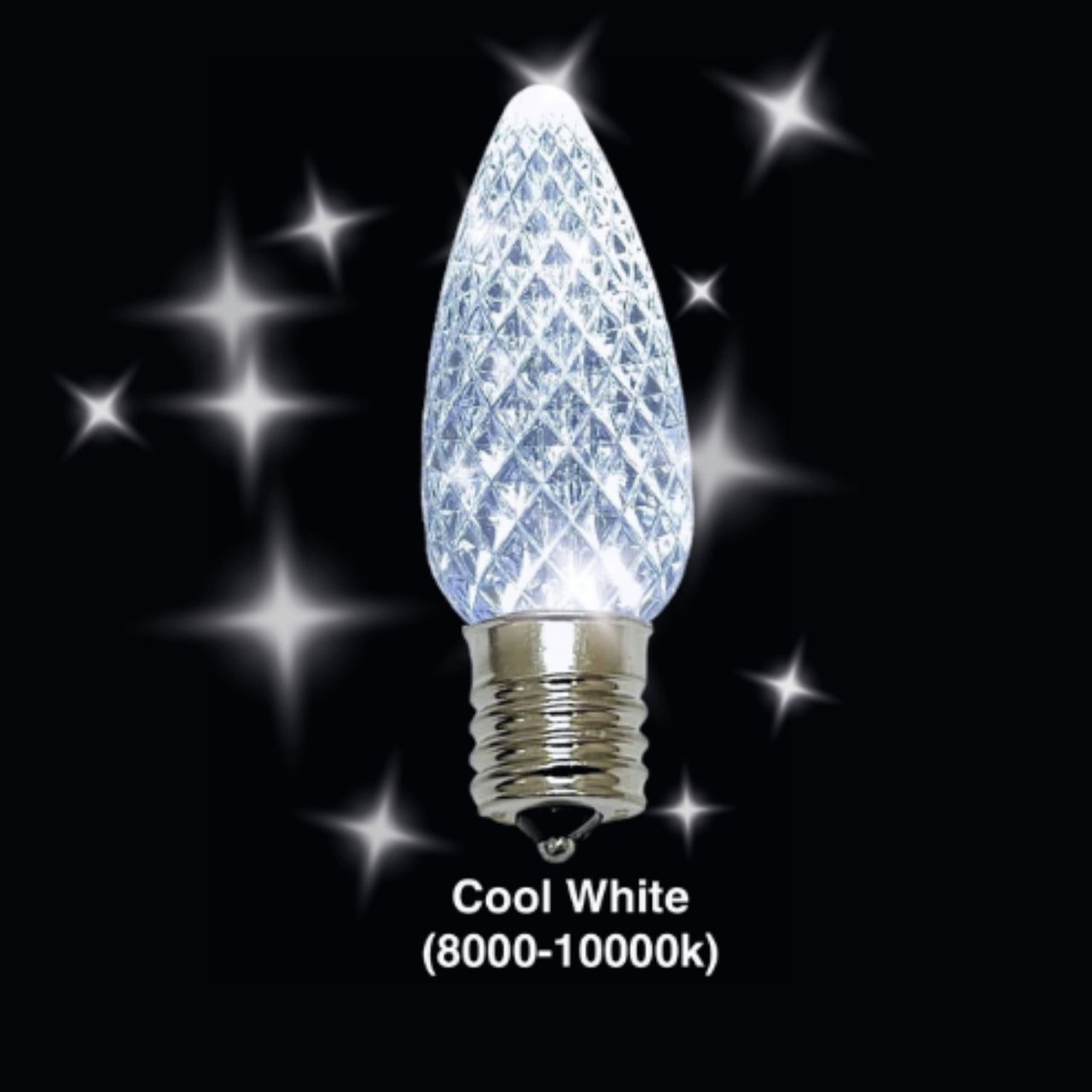 C SMD LED Christmas light bulb in cool white twinkle