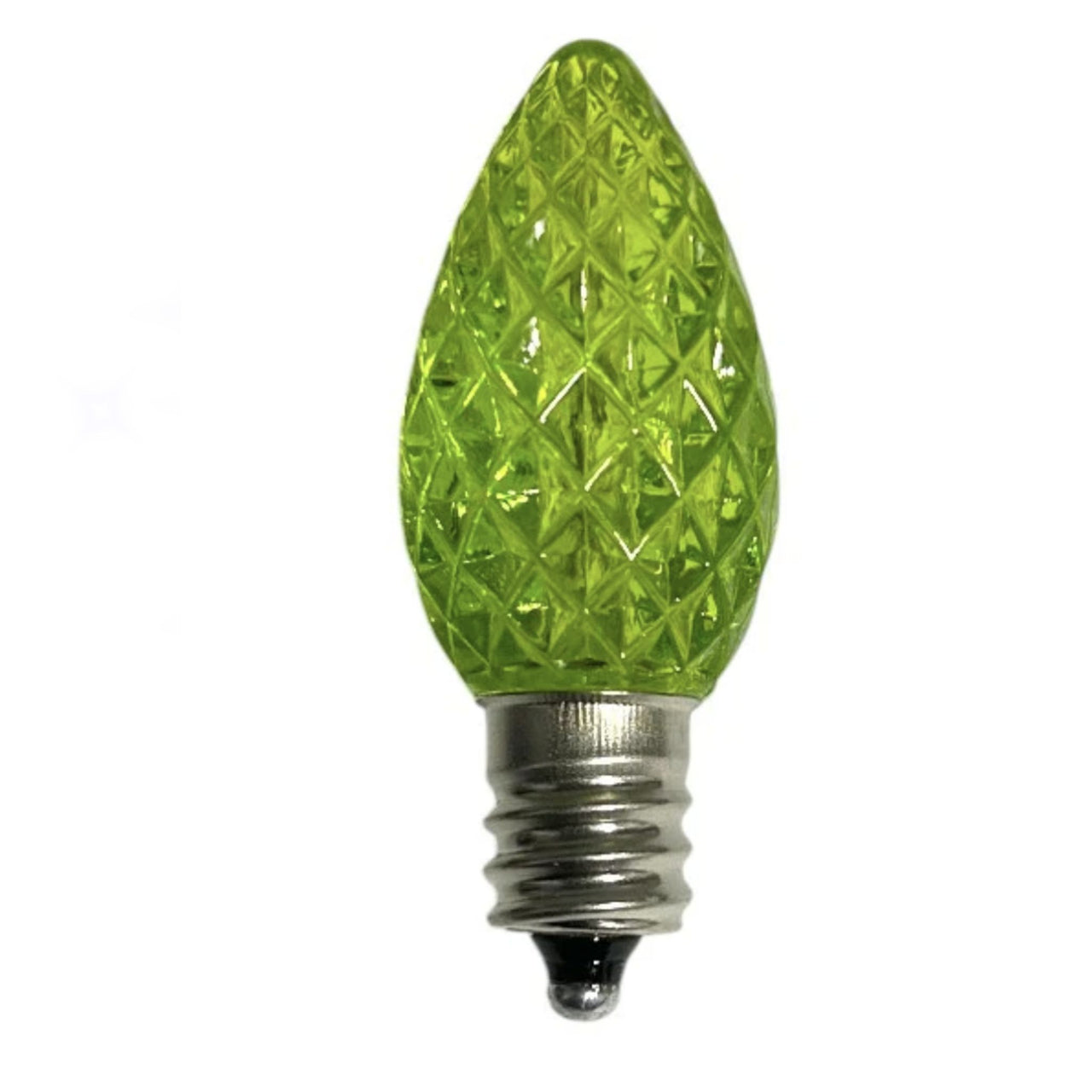 C7 SMD LED Christmas light bulb in lime