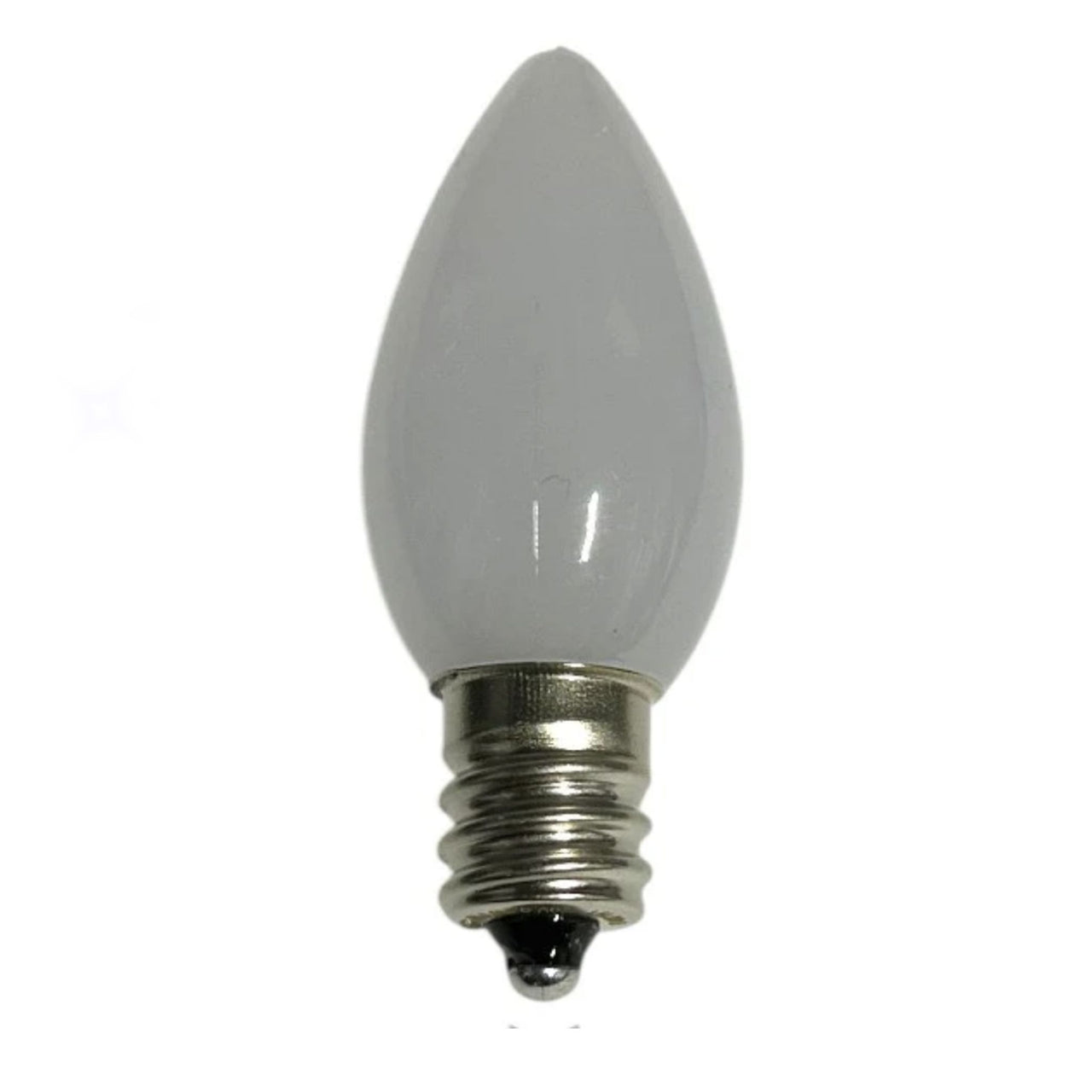 C7 SMD LED Christmas light bulb in pure white opaque