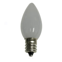 C7 SMD LED Christmas light bulb in pure white opaque