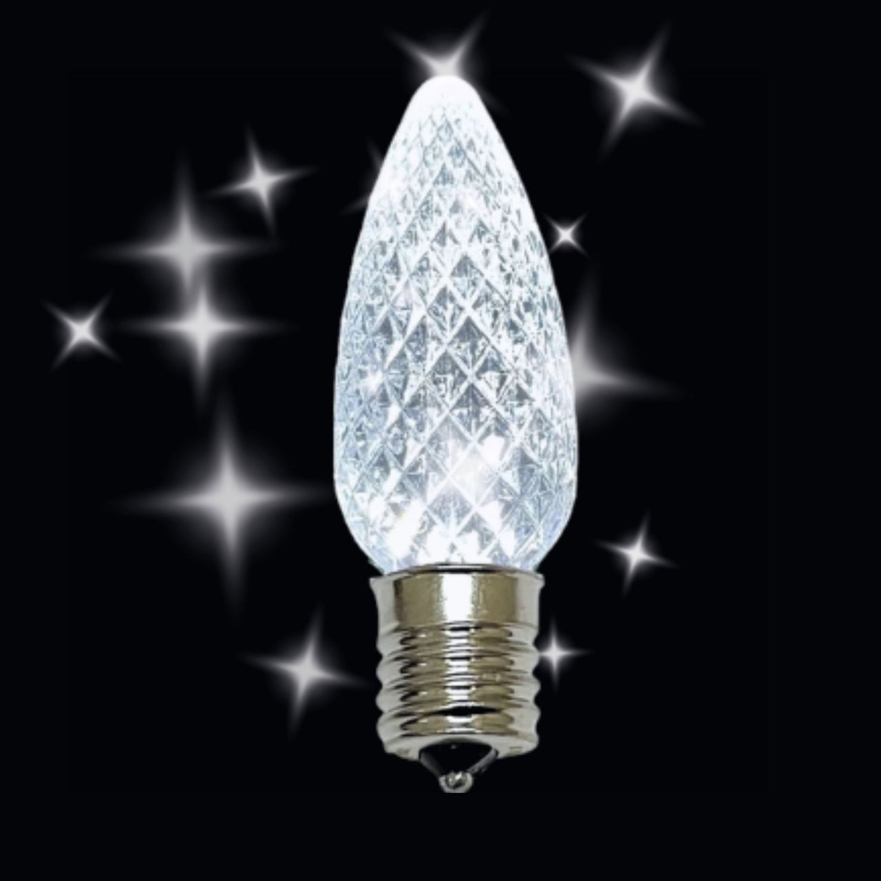 C SMD LED Christmas light bulb in pure white twinkle