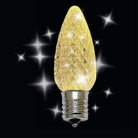 C7 SMD LED Christmas light bulb in sunwarm white twinkle
