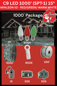 Professional Christmas Lights C9 LED 1000' SPT-1 15