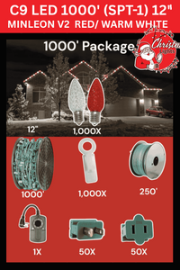 Professional Christmas Lights C9 LED 1000' SPT-1 12