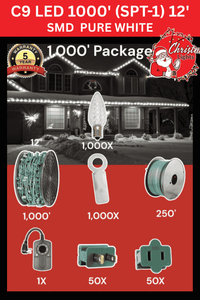 C9 LED 1000' Christmas Light Pro Packages