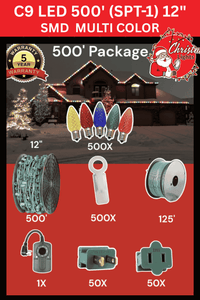 C9 LED 500' Christmas Light Pro Packages