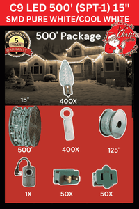 C9 LED 500' Christmas Light Pro Packages