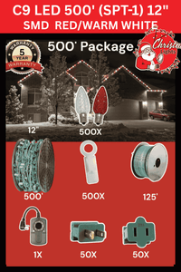 C9 LED 500' Christmas Light Pro Packages
