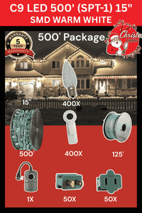 C9 LED 500' Christmas Light Pro Packages