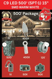C9 LED 500' Christmas Light Pro Packages