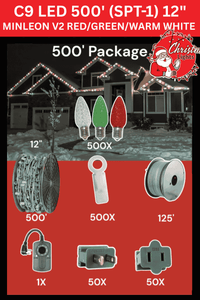 C9 LED 500' Christmas Light Pro Packages