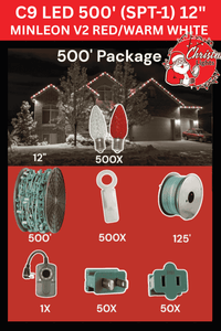 C9 LED 500' Christmas Light Pro Packages