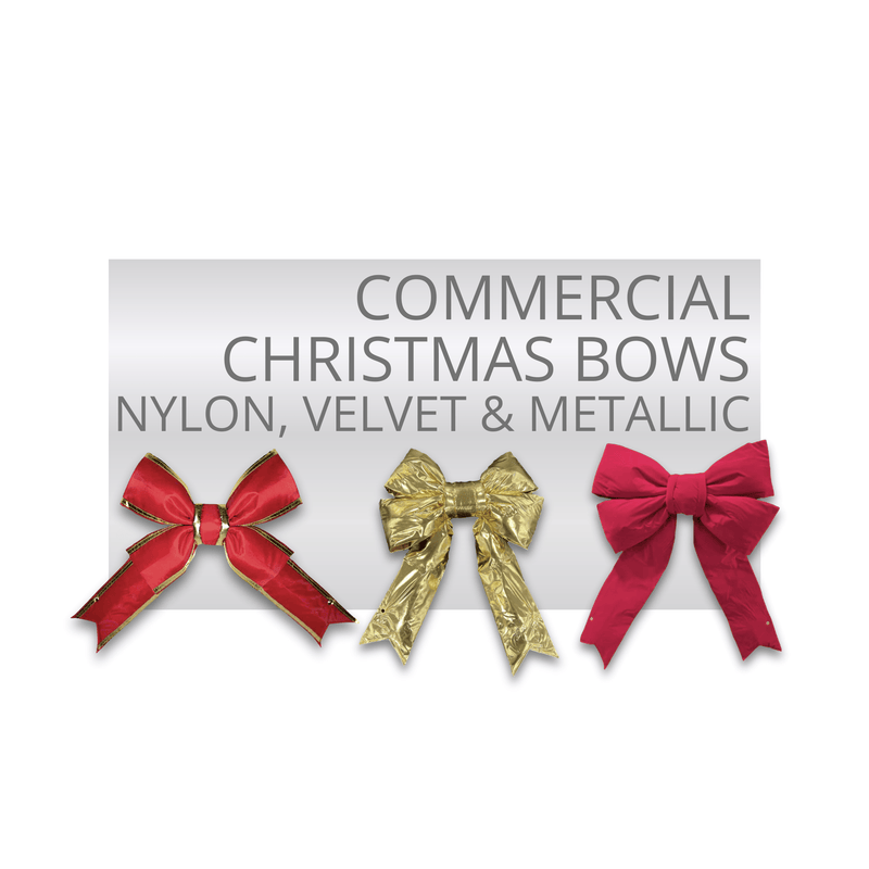 Professional grade bows in nylon, velvet, and metallic.