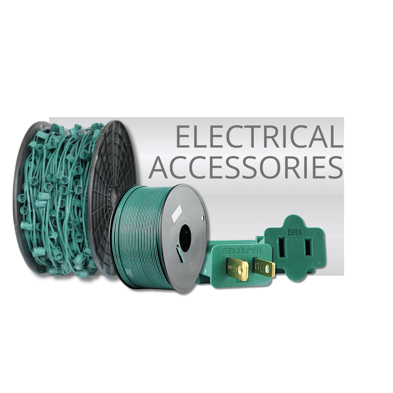 Professional Christmas lights electrical accessories plugs, stringers, spools