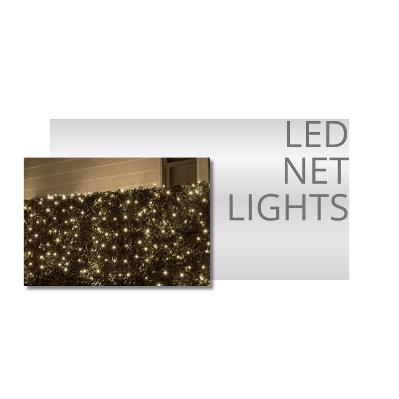 Commercial grade LED net lights for bushes and hedges. 