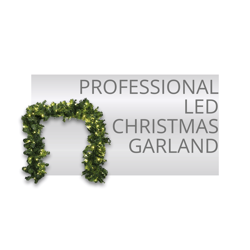 Commercial LED garland for columns, railings, and entryways.
