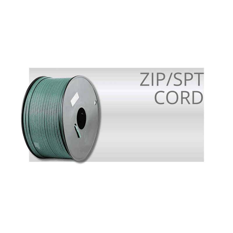 professional Christmas lights zip SPT cord green